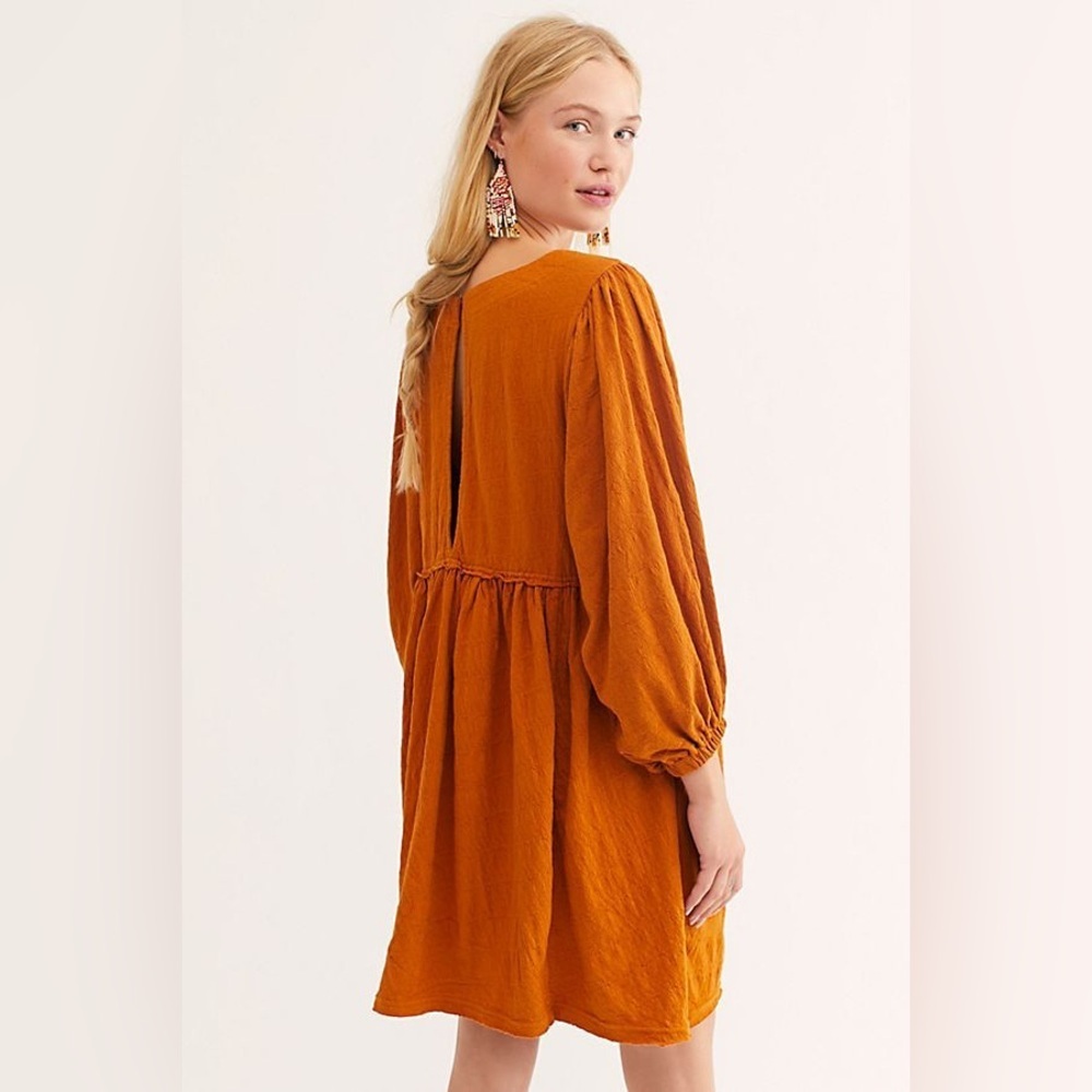 Free People Rust Orange Mini Dress - Picture 3 of 9